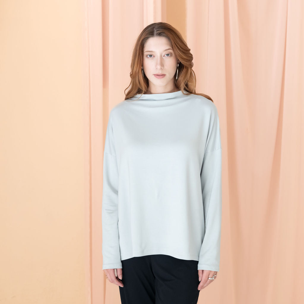 The Dressy Mock Neck Sweatshirt