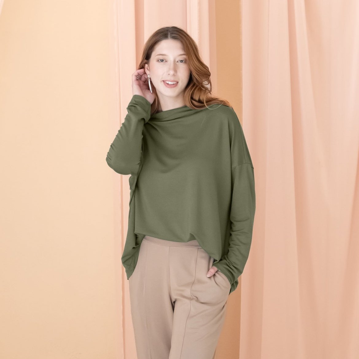 The Dressy Mock Neck Sweatshirt