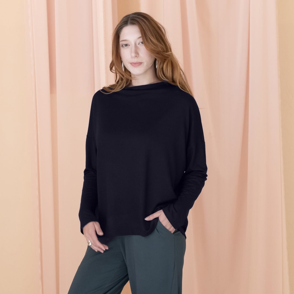 The Dressy Mock Neck Sweatshirt